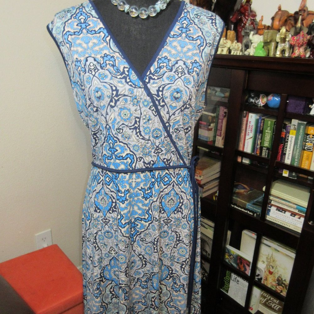 Sun dress Blue print. XL
